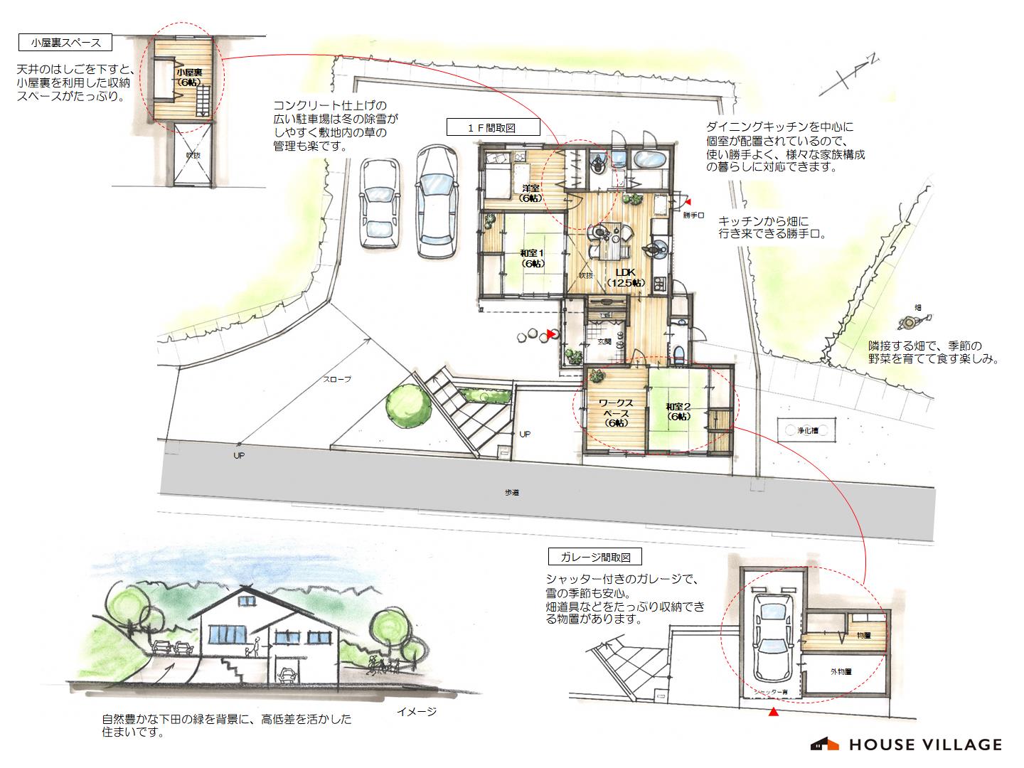 移住促進住宅「駒込」パース図