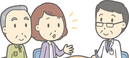 患者と医師のイラスト