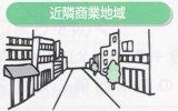 近隣商業地域のイラスト