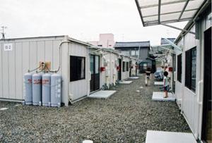入居を開始した応急仮設住宅の写真