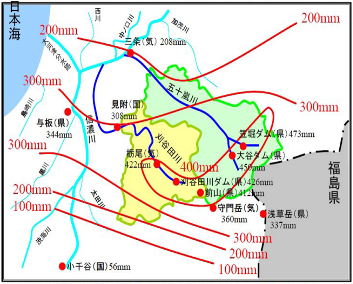 平成16年 等雨量線図