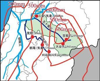 平成23年 等雨量線図
