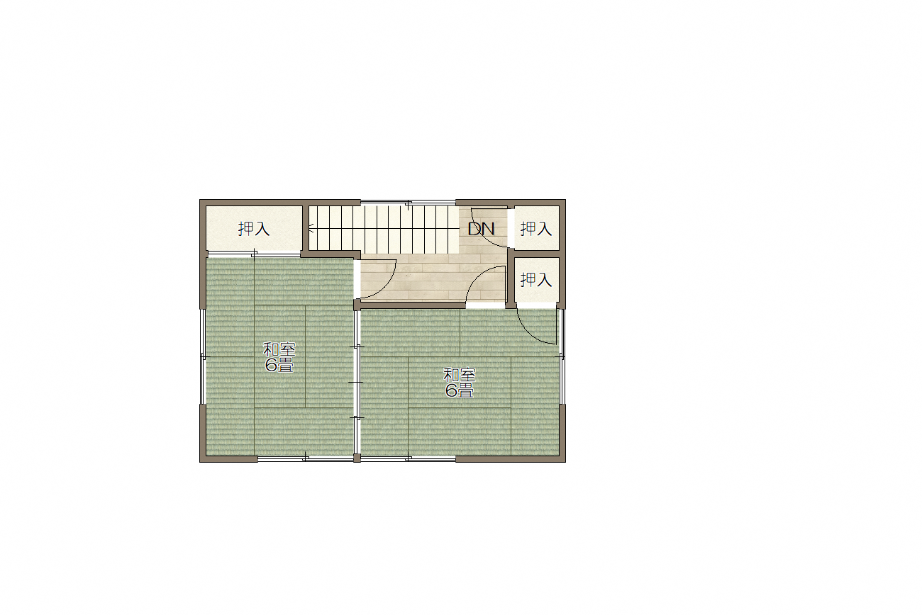 移住促進住宅「南中」平面図2階（改修前）