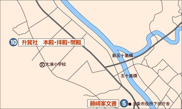 下田地域の主な文化財地図