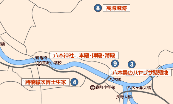 下田地域の文化財地図