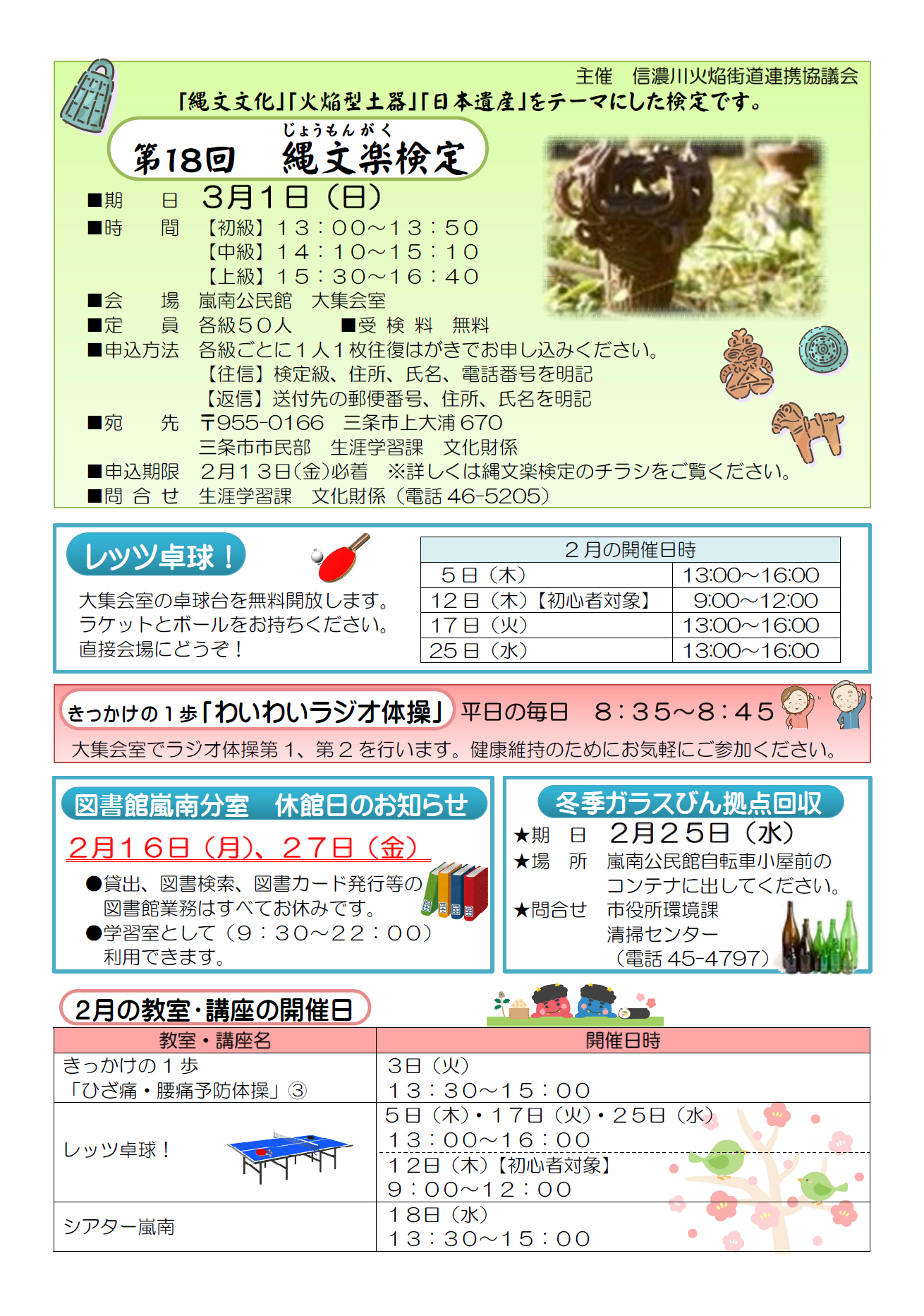 らんなん公民館だより2月号ウラ
