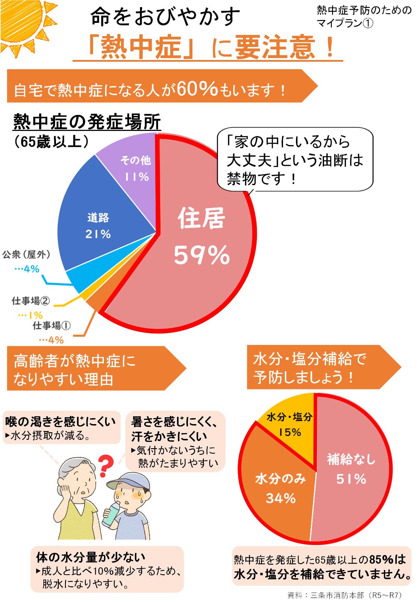 熱中症予防のためのマイプラン（表面）