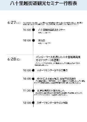八十里越街道  開通カウントダウン観光セミナー（ウラ）
