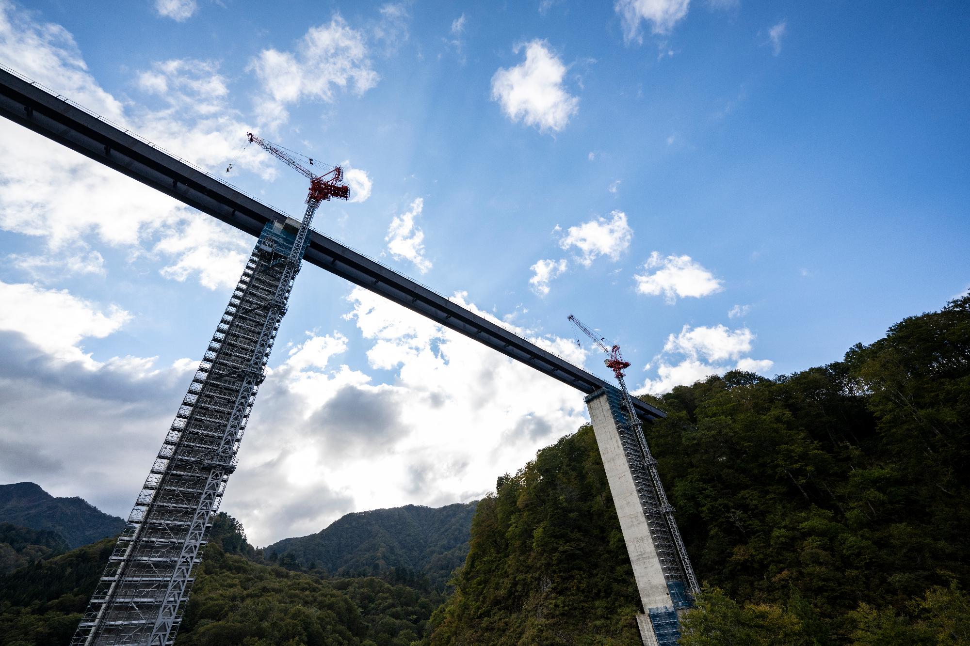 八十里越工事現場