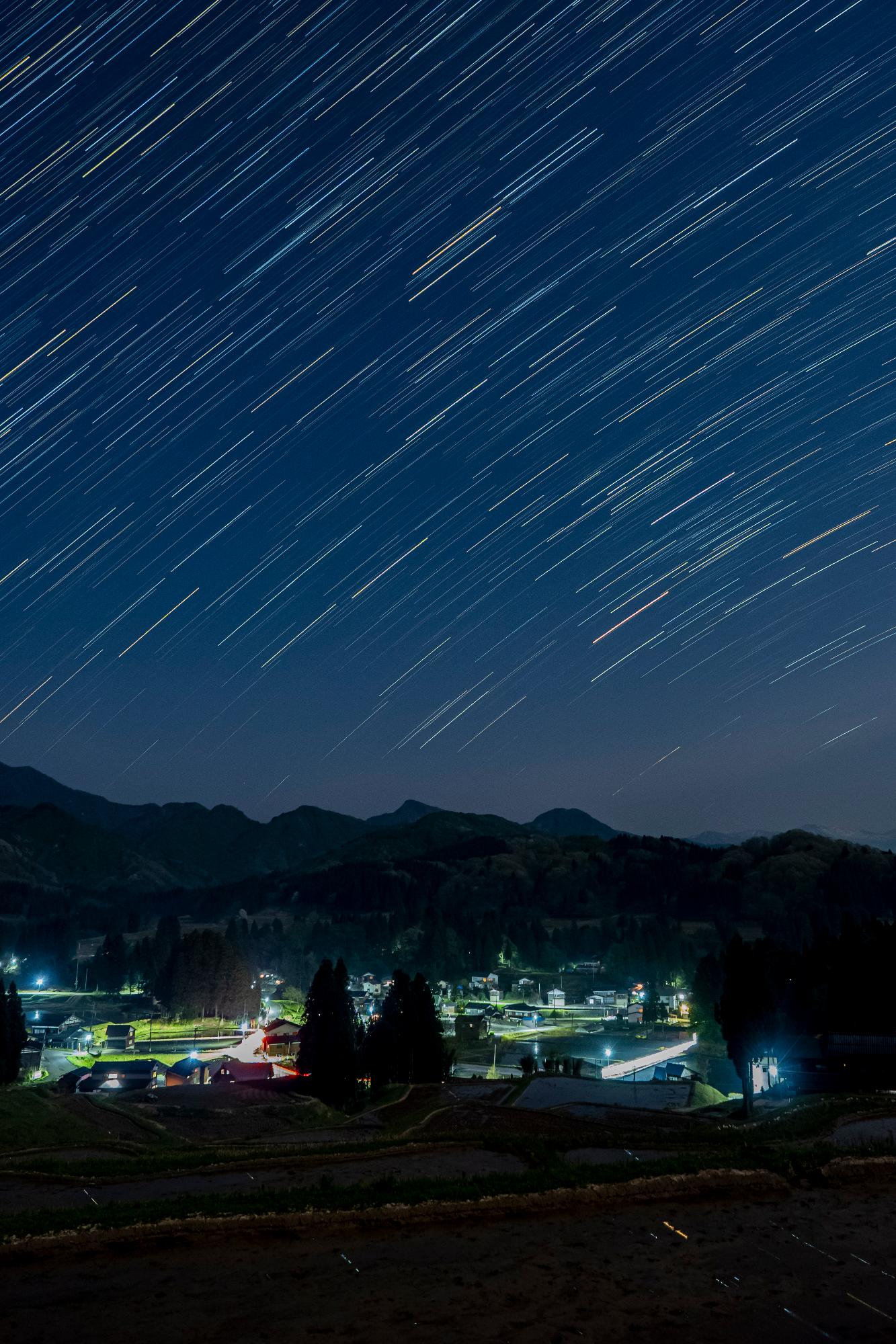 北五百川の棚田の星空