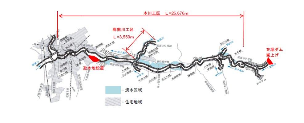 災害復旧計画場所の地図