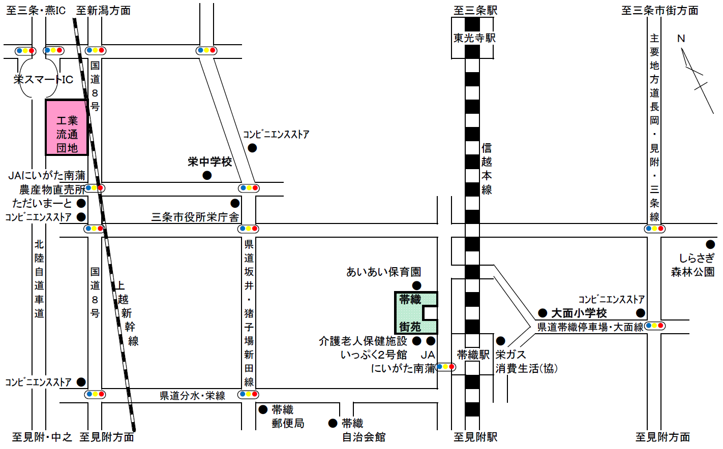 帯織住宅団地案内図