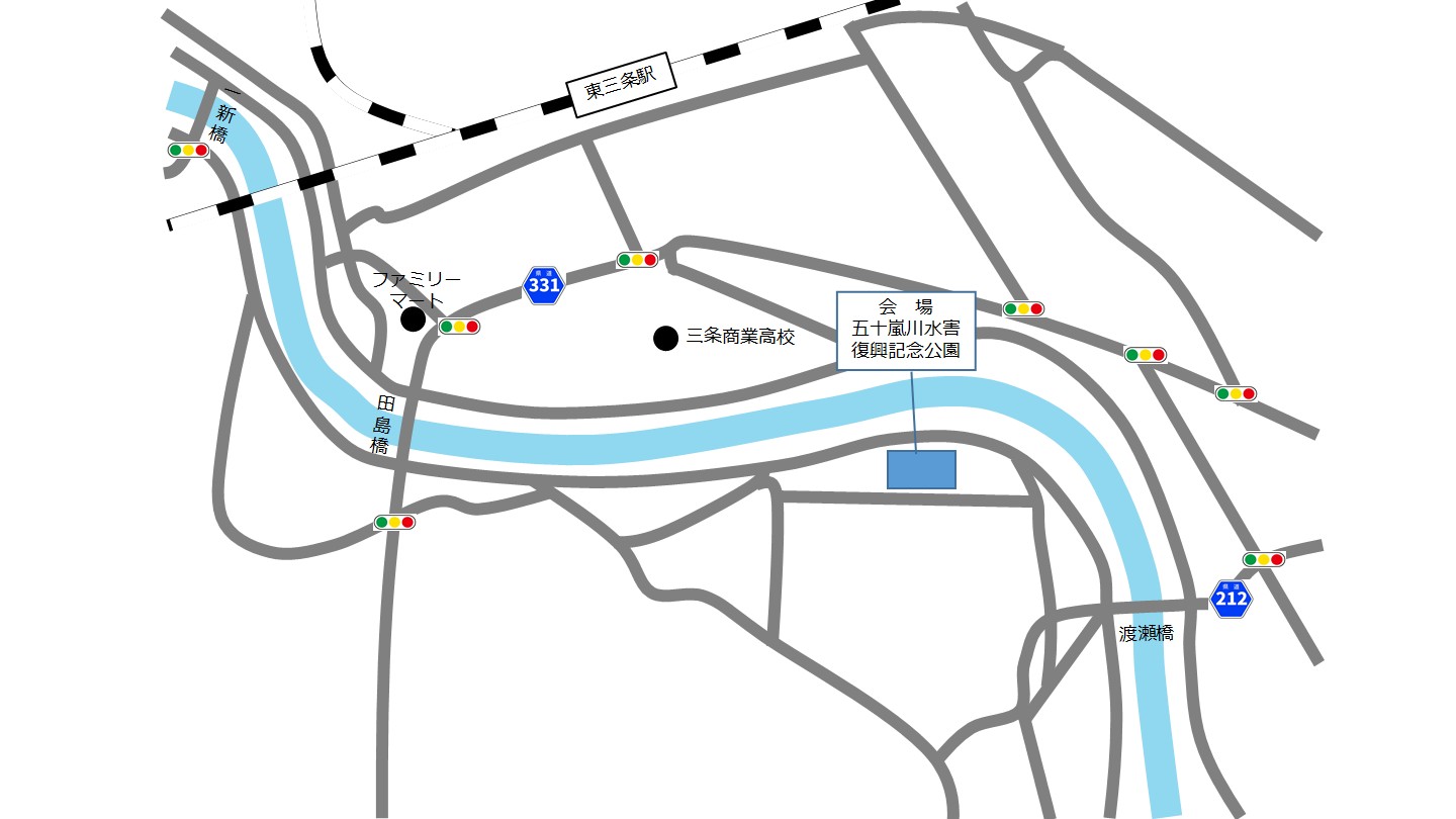 献花台設置場所位置図